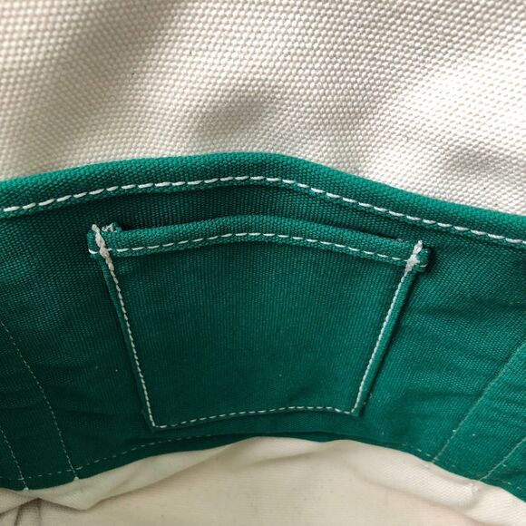 Lands End Canvas Tote Bag Green Cream Embroidered Louisville Parks Foundation - Picture 8 of 9